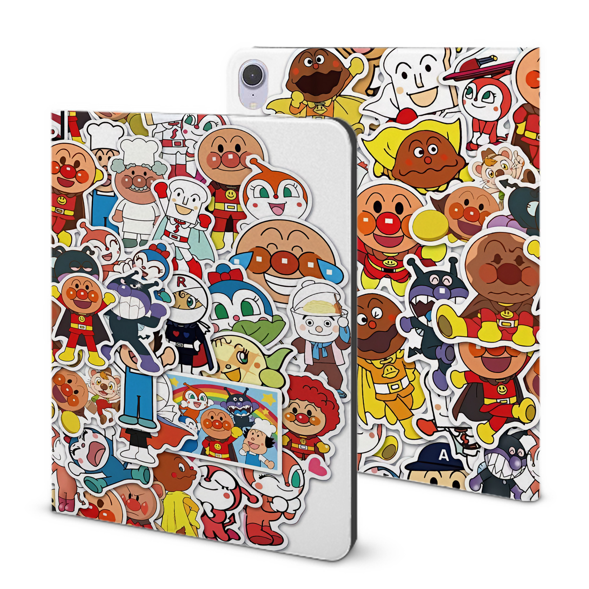 （画像用） アンパンマン Anpanman IPad ケース ブック型 PUレザー TPU 耐衝撃 軽量 薄型 ペン収納なし 全面保護 IPad 各モデル対応